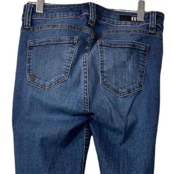 Kut from the Kloth Connie Ankle Skinny Raw Hem Medium Wash Mid Rise Jeans Size 0 - Picture 6 of 11